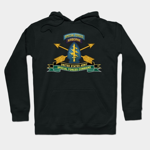 US Army Special Forces Command - SSI w Br - Ribbon X 300 Hoodie by twix123844